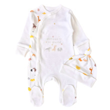 Человечек с шапочкой RoyalBaby Зоопарк (интерлок) р.56, 0-3 мес