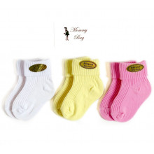 Носочки Розово-Лимонные 0-12 мес  (р.10) №7