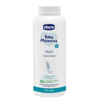 Присыпка, тальк Chicco Baby Moments с рисовым крахмалом, 150 г