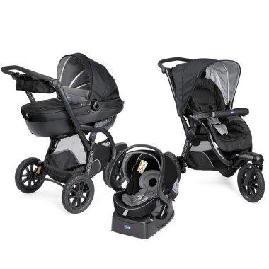 Универсальная коляска 3 в 1 Chicco Trio Activ 3, черная