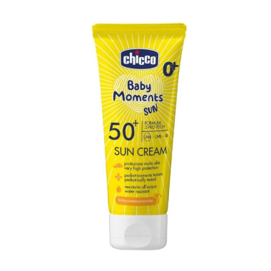 Крем солнцезащитный Chicco Baby Moments Sun SPF 50+, минеральный, 75 мл