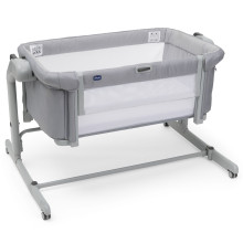 Кроватка детская приставная Chicco Next 2 Me Magic Evo, светло-серая