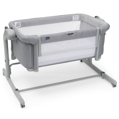 Кроватка детская приставная Chicco Next 2 Me Magic Evo, светло-серая