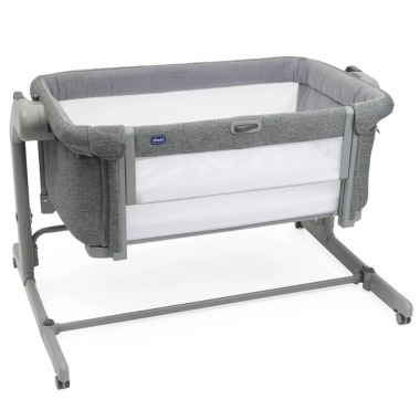 Кроватка детская приставная Chicco Next 2 Me Magic Evo, темно-серая