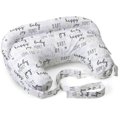 Подушка для кормления Chicco Boppy Pillow Deluxe белая с принтом