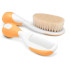 Щетка натуральная и расческа 0-12 месяцев Chicco, оранжевая