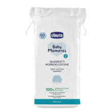 Салфетки мягкие хлопковые Chicco Baby Moments, 60 шт Салфетки мягкие хлопковые Chicco Baby Moments, 60 шт