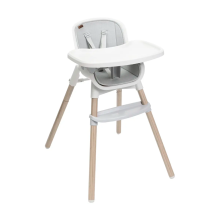 Стульчик для кормления 3 в 1 Chicco Polly Zest Plus, серо-белый