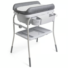 Столик для пеленания с ванночкой Chicco Cuddle & Bubble, темно-серый