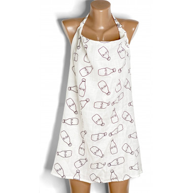 Накидка для кормления + сумочка-чехол №4 Молоко