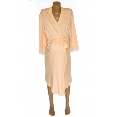 Халат для мамы S/M - Персиковый