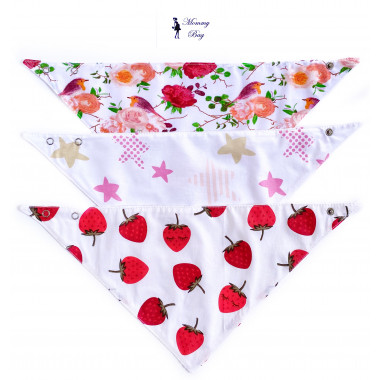 Набор Слюнявчиков 3 шт. 0-6 мес для девочки