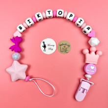 Держатель именной для пустышки Mommy Bag Розовый “I Love Mom” Держатель именной для пустышки Mommy Bag Розовый “I Love Mom”