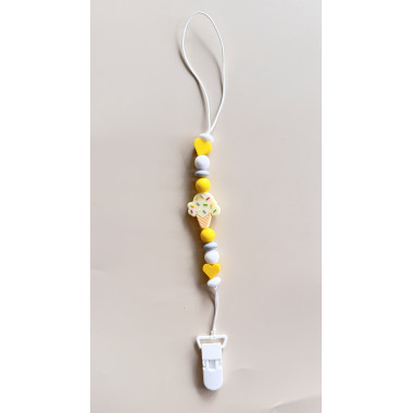 Держатель для пустышки Mommy Bag Мороженое желтое