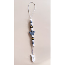 Держатель для пустышки Mommy Bag Корона серо-молочная Держатель для пустышки Mommy Bag Корона серо-молочная