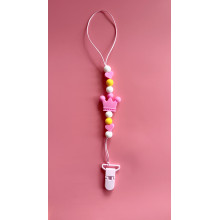 Держатель для пустышки Mommy Bag Корона розовато-лимонная