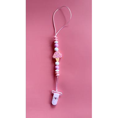 Держатель для пустышки Mommy Bag Мороженое розовое