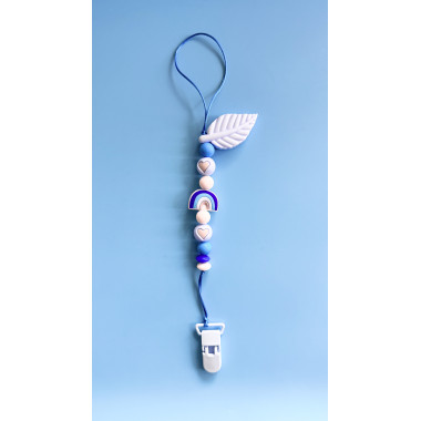 Держатель для пустышки Mommy Bag Радуга голубая