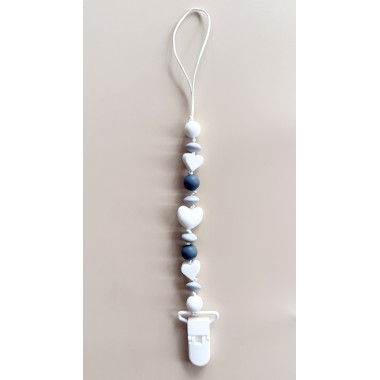 Держатель для пустышки Mommy Bag Серо-молочный