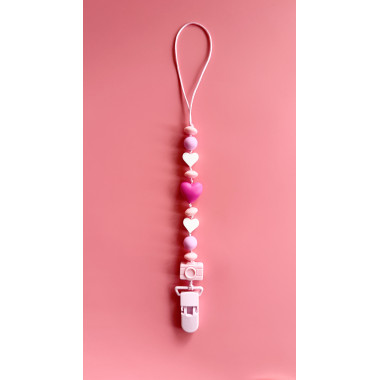 Держатель для пустышки Mommy Bag Розово-молочный