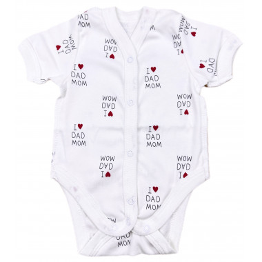 Боди RoyalBaby Я люблю маму и папу р.56, 0-3 мес