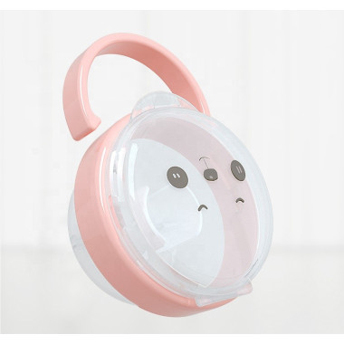 Футляр-контейнер для пустышки полупрозрачный Mommy Bag Мишка, розовый