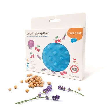 Грелочка из косточек вишни и ароматом лаванды 13х16 см. Синяя Babyono