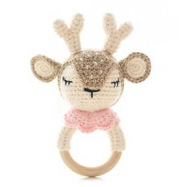 Грызунок-погремушка Олененок Бежевый 0+ 