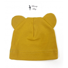  Шапочка Baby Body 0-6 мес (окружность головы - 38 см)  Горчичная с ушками №9