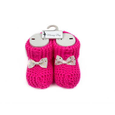 Пинетки-топики для новорожденных 0-12 мес Малиновые