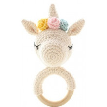 Грызунок-погремушка Единорожка Бежевый 0+ 