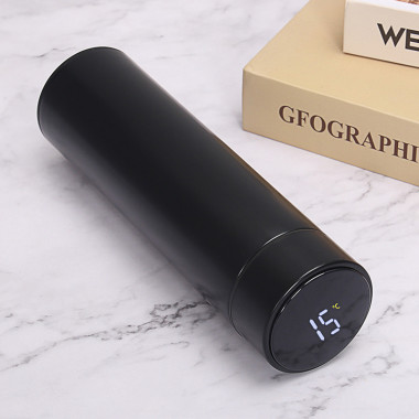 Умный сенсорный термос 500 мл с датчиком температуры Черный