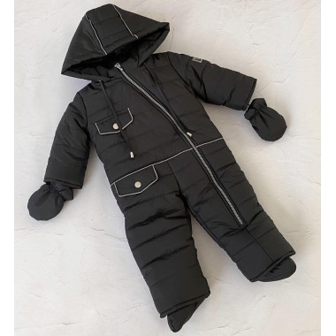 Комбинезон зимний (пуховой) RoyalBaby №6 Графитовый р.68, 3-9 мес