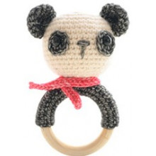  Грызунок-погремушка Панда Черно-белая 0+