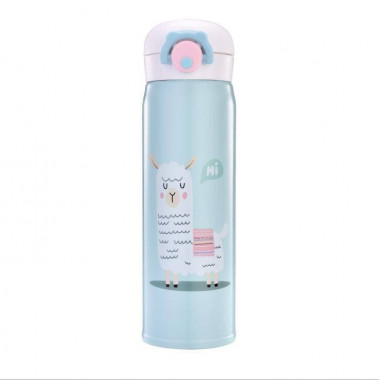 Термос с поильником Лама "Привет!" 500 мл Мятный