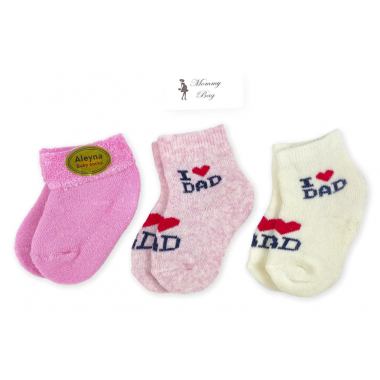 Носочки Mommy Bag Я люблю папу 0-12 мес №64 Limited