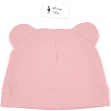 Шапочка Baby Body 0-6 мес Пудровая с ушками №54