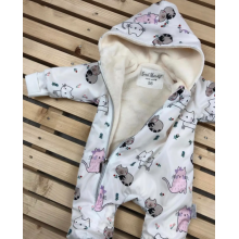 Комбинезон утепленный RoyalBaby Розовые котики р.74, 9-12 мес Комбинезон утепленный RoyalBaby Розовые котики р.74, 9-12 мес