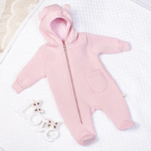 Комбинезон теплый RoyalBaby Розовый (трехнитка на флисе) 56 - 0-3 мес Комбинезон теплый RoyalBaby Розовый (трехнитка на флисе) 56 - 0-3 мес