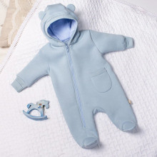 Комбинезон теплый RoyalBaby Голубой (трехнитка на флисе) р.56 - 0-3 мес Комбинезон теплый RoyalBaby Голубой (трехнитка на флисе) р.56 - 0-3 мес