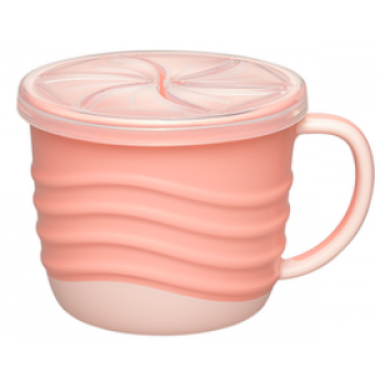 Чашка для питья и снеков Nip Розовая 2в1 серия GREEN, 250 мл