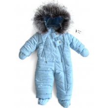 Комбинезон зимний (пуховый) RoyalBaby №11 Голубой с опушкой р.68, 3-9 мес Комбинезон зимний (пуховый) RoyalBaby №11 Голубой с опушкой р.68, 3-9 мес