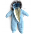 Комбинезон зимний (пуховый) RoyalBaby №11 Голубой с опушкой р.74, 9-12 мес