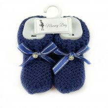 Пинетки-топики для новорожденных 0-12 мес Темно-синие