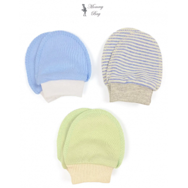 Рукавички-царапки набор 3 шт для мальчика №13 Полосатые