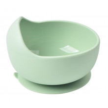 Тарелочка-мисочка силиконовая с присоской Мятная