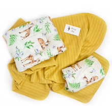 Набор в коляску 3в1 Косули с хлопковым пледом