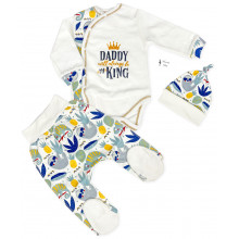 Комплект 3 ед. RoyalBaby Папа-мой король! р.62, 0-6 мес