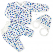 Комплект 3 ед. RoyalBaby Зведочки (байка) р.56, 0-3 мес Комплект 3 ед. RoyalBaby Зведочки (байка) р.56, 0-3 мес