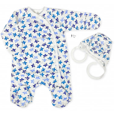 Человечек с шапочкой RoyalBaby Зведочки (байка) р.56, 0-3 мес